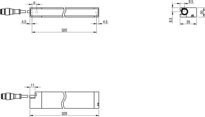 Actual product image Micro MD DETECTORS Area sensor CX2E0RF/05-032V CX2E0RF/05-032V 16.8 - 30 V/DC 1 pc.