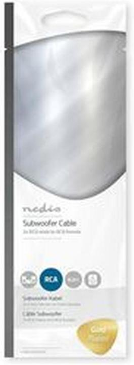 Image du produit Nedis Câble pour caisson de basses 2 x RCA mâle - RCA femelle 0,2 m (0.20 m, RCA)