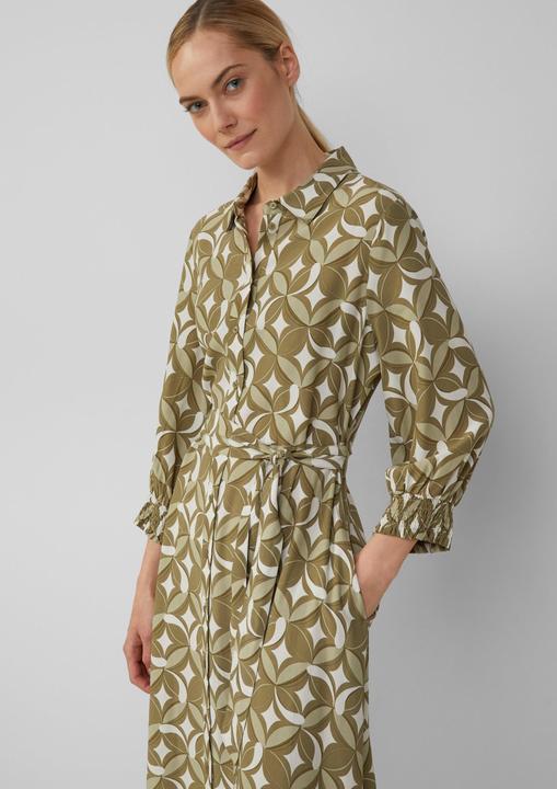 Immagine prodotto S.Oliver Kleid Langes Viskosekleid mit All-over-Print und Bindegürtel (46)
