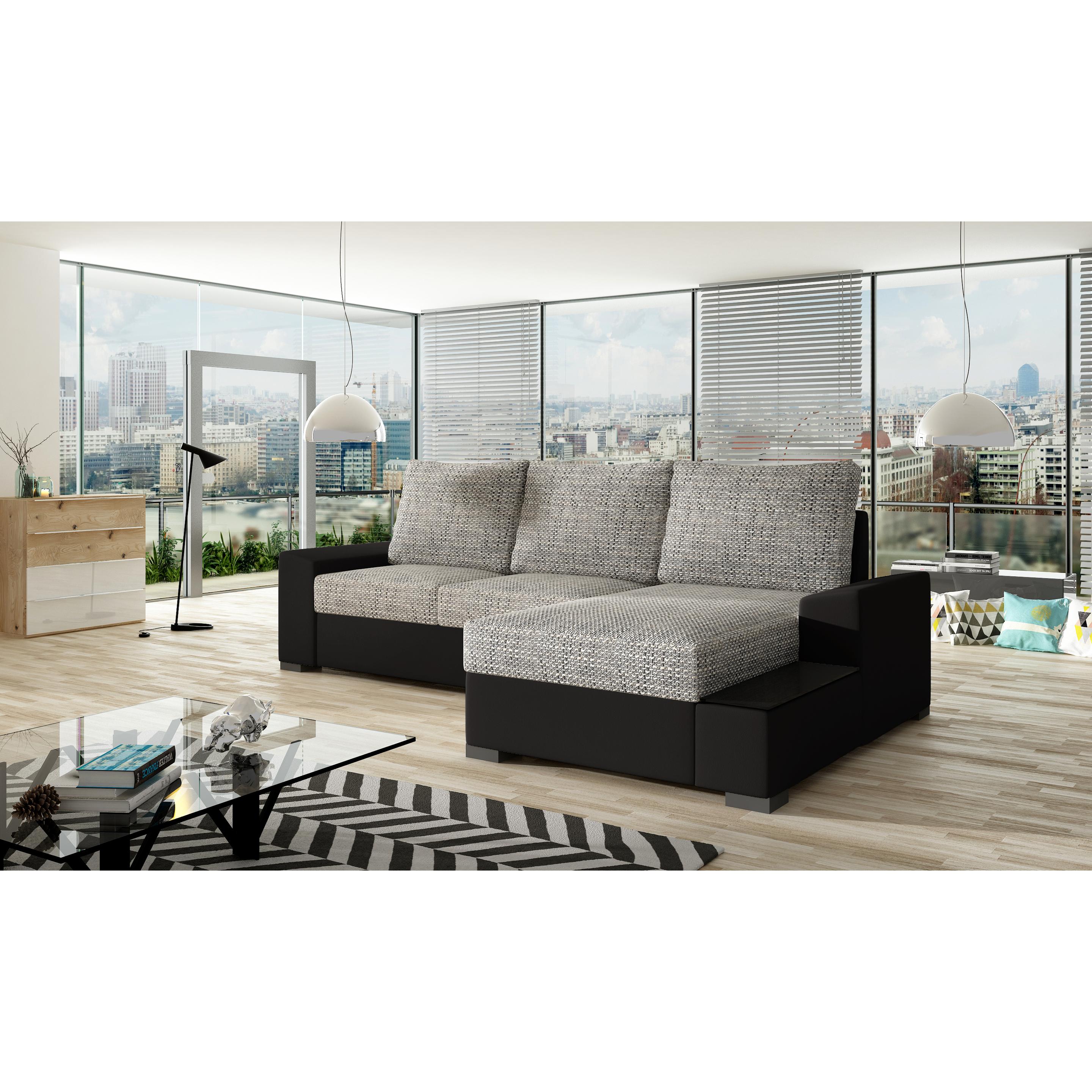 ELTAP, Sofa, Negro (Ecksofa, 3-Sitzer, Bettsofa)