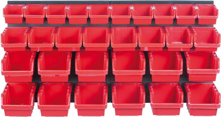 Actual product image Kistenberg WORK BOARD WITH CUFF BLACK 80x40cm 2pcs + 30 CONTAINERS NTBNP3 RED