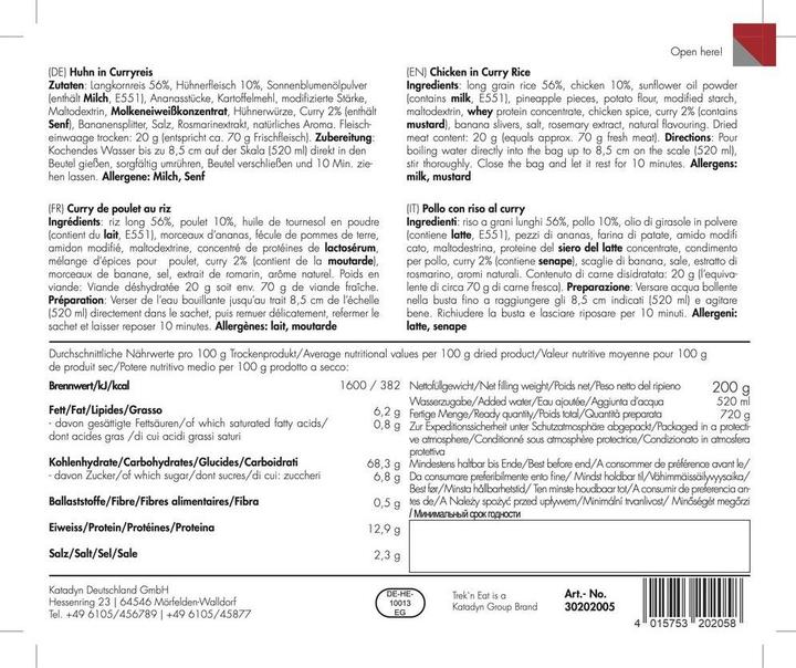 Produktbild Trek'n Eat Huhn mit Curryreis (200 g)