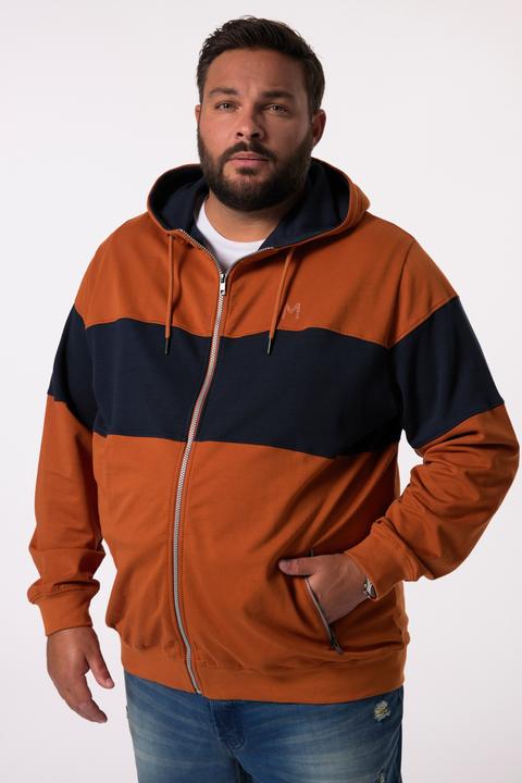Image du produit Men+ Sweat-shirt zippé en molleton, capuche, esprit colour block - jusqu'au 8 XL (XXL)