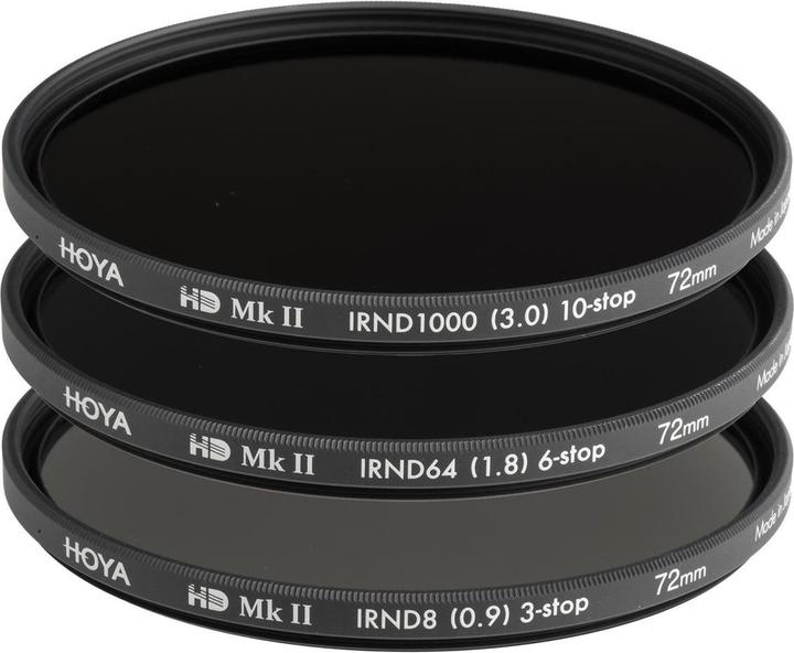 Image du produit Hoya 72,0 HD MKII IRND Kit de filtres 8/64/1000 (72 mm, Filtre gris neutre)