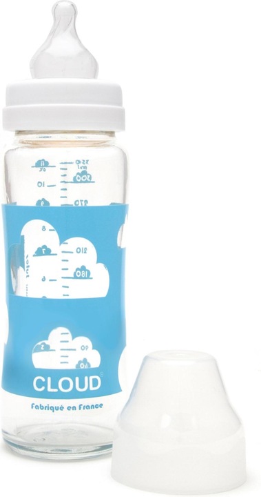 Immagine prodotto Cloud Biberon in vetro "Jules" con tettarella in silicone - 330ml (330 ml)