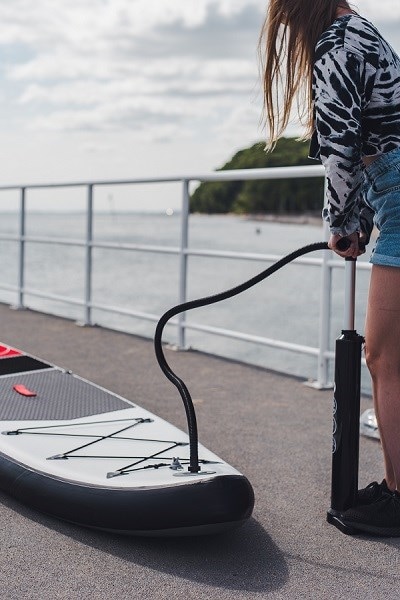 Actual product image Pure Pure2improve Stand-Up Paddle Board 4Fun Basic 320 (white/red/grey, 320cm × 76cm × 15cm, 10.6kg)