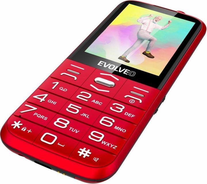 Actual product image Evolveo EasyPhone XO, mobilní telefon pro seniory s nabíjecím stojánkem (červená barva) (2.80", 0.30 Mpx, 2G)
