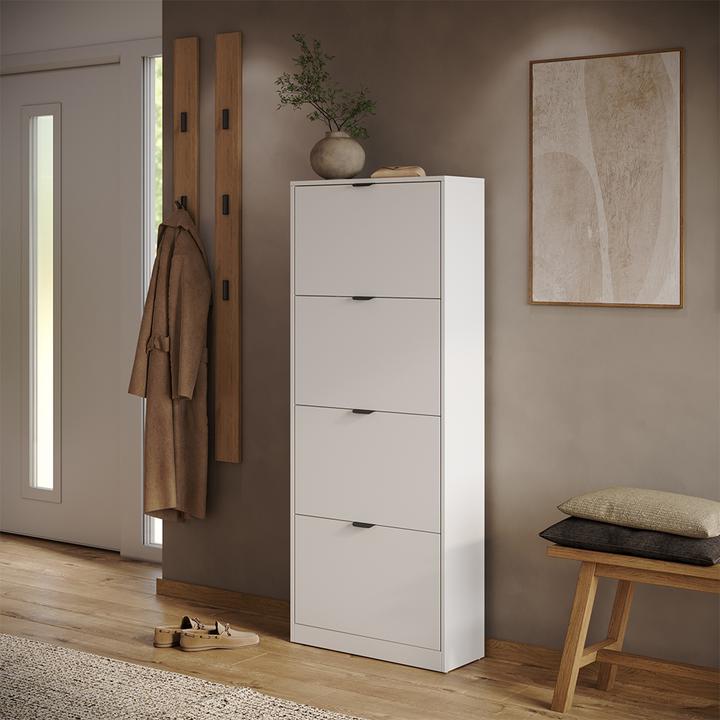 Produktbild Vicco Schuhkipper Gizmo, Weiss, 59 x 146.6 cm mit 4 Fächern (22 x 59 x 146.60 cm)