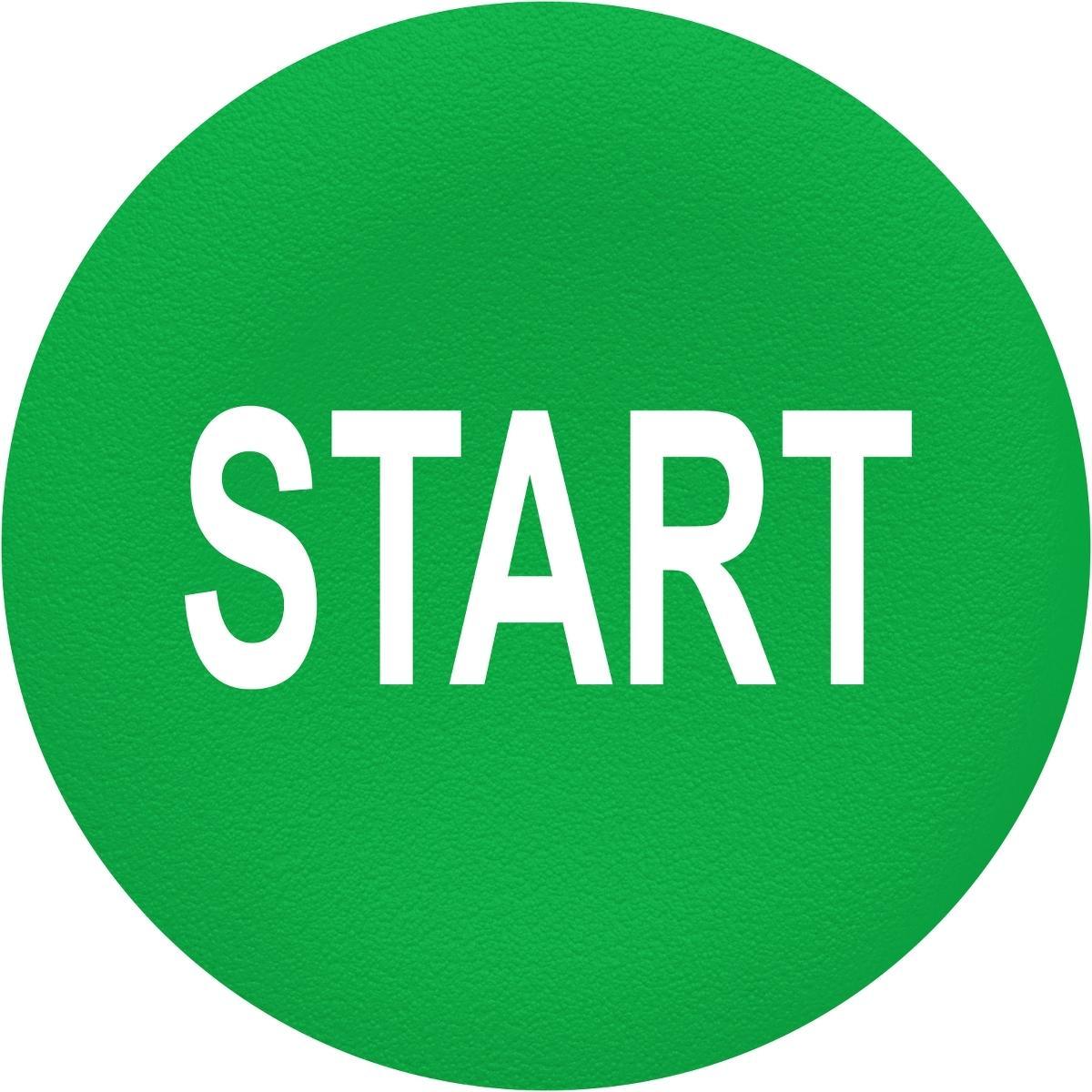 10x Schneider Electric Tastensch., grün, Beschrif. START, weiss, ZBA333, Taster + Schalter, Grün