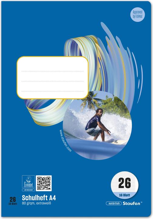 Actual product image Ursus Exercise book (A4, Checked, Soft cover)