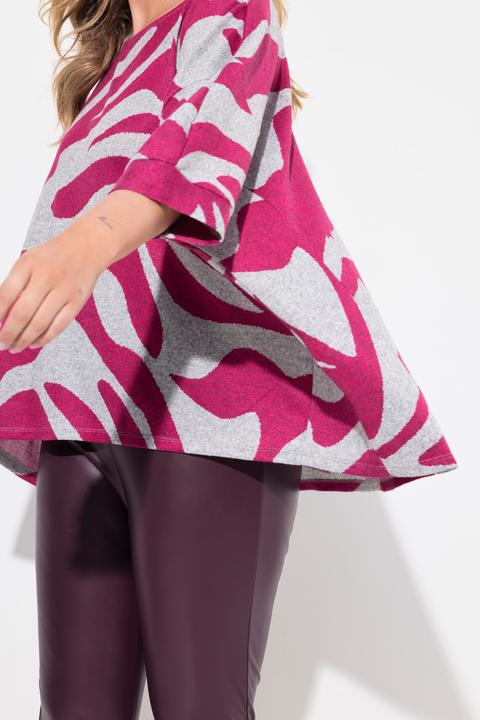 Produktbild Miamoda Pullover, oversized, Zebramuster, 3/4-Ärmel (54)