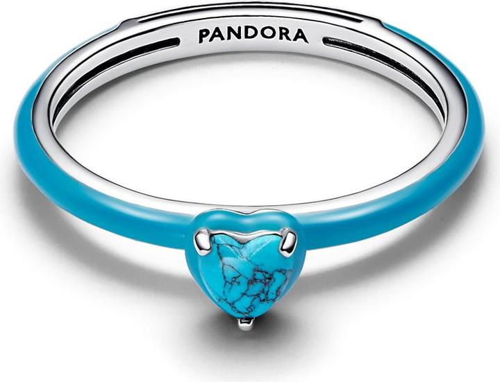 Immagine prodotto Pandora ME Türkisfarbener Herz Stein Ring (44, 925 Argento)