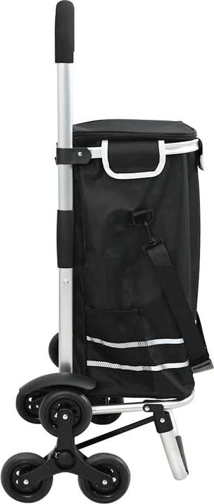 Produktbild VidaXL Einkaufstrolley mit Treppensteiger Schwarz 40 L
