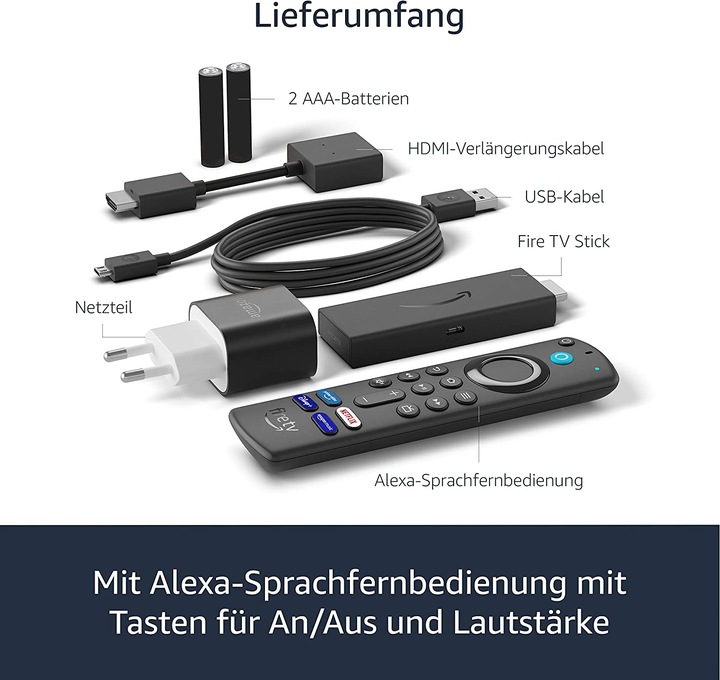 Actual product image Amazon Fire TV Stick (2021) incl. Alex voice remote control (8 GB, Fire OS)