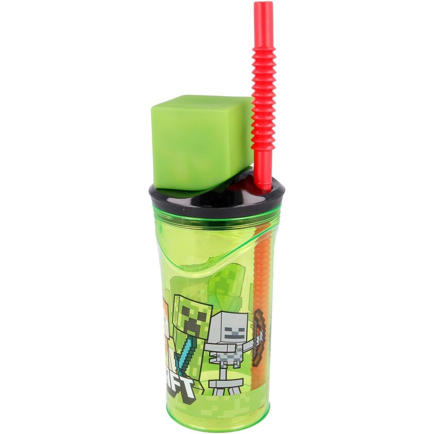 Thumbnail - Stor, Kindergeschirr + Kinderbesteck, Minecraft 3D Figur (360 ml) - Trinkbecher