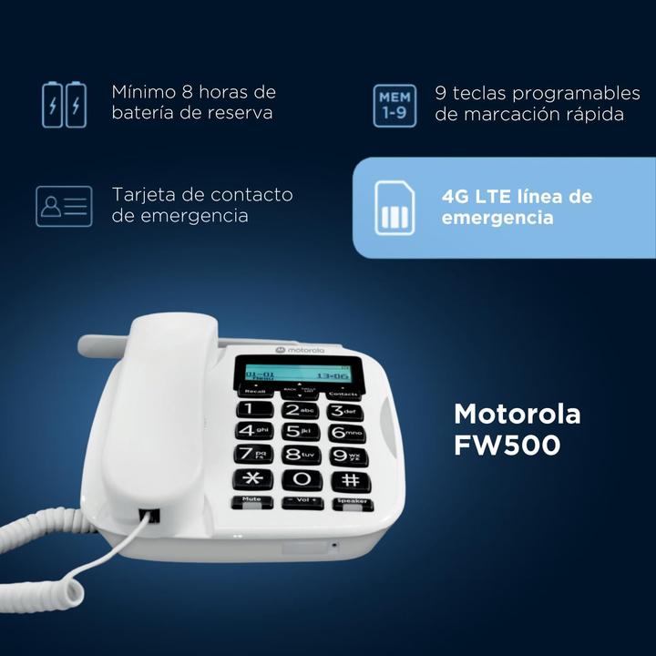 Image du produit Motorola Bürotelefon mit SIM-Karte, Notfall-Backup, 8h Akku, grosse Tasten