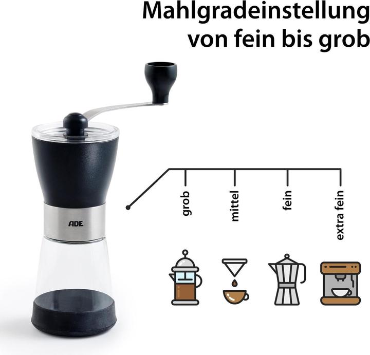 Actual product image ADE Kaffeemühle Schwarz, Detailfarbe: Schwarz, Ausstattung