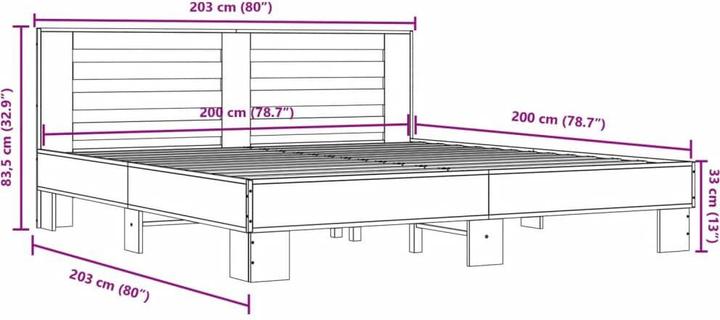 Image du produit vidaXL Bettgestell (200 x 200 cm)