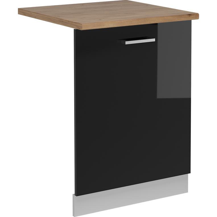 Vichy R-Line, Schwarz Hochglanz/Weiss, 60 cm, AP Eiche, Geschirrspüler Zubehör, Schwarz