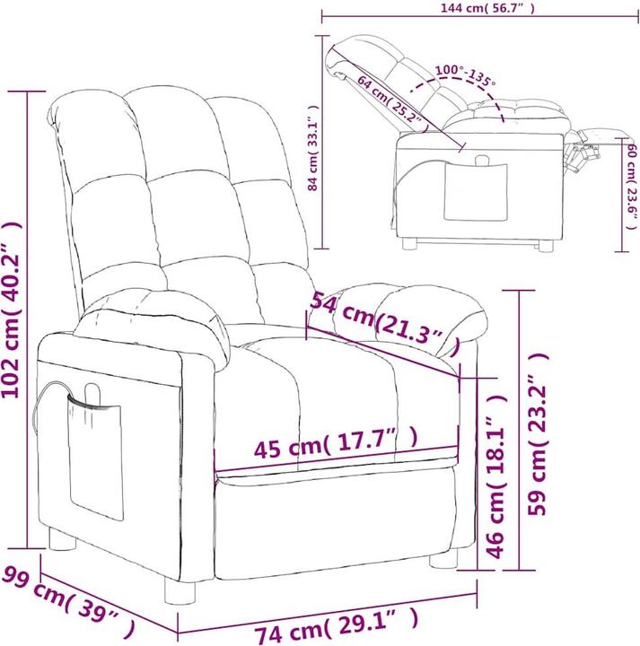 Actual product image VidaXL Massage chair