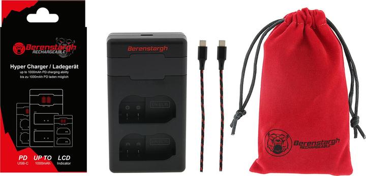 Produktbild Berenstargh Hyper PD Ladegerät für Nikon EN-EL15 D600 D750 D800 D810 D810A D7000 D7100 D7200 D7500 i (Kamera Akku Ladegerät)