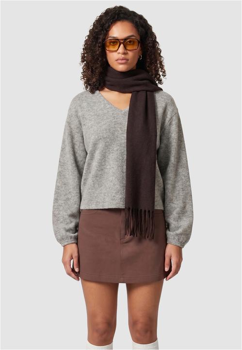 Produktbild Urban Classics Ladies Soft Knit V-Neck Pullover cloudmelange M (M)