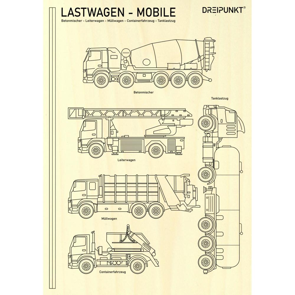 Thumbnail - Dreipunkt, Handsäge, Laubsägevorlagen Lastwagen-Mobile