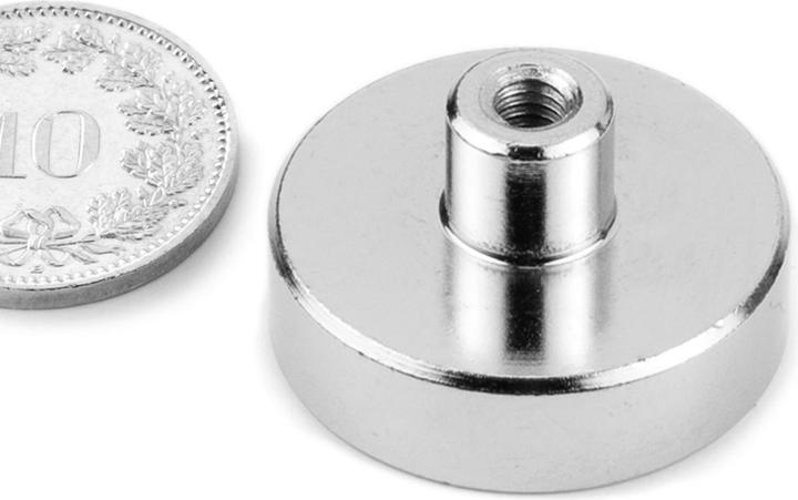 Supermagnete Topfmagnet mit Gewindebuchse (3x)
