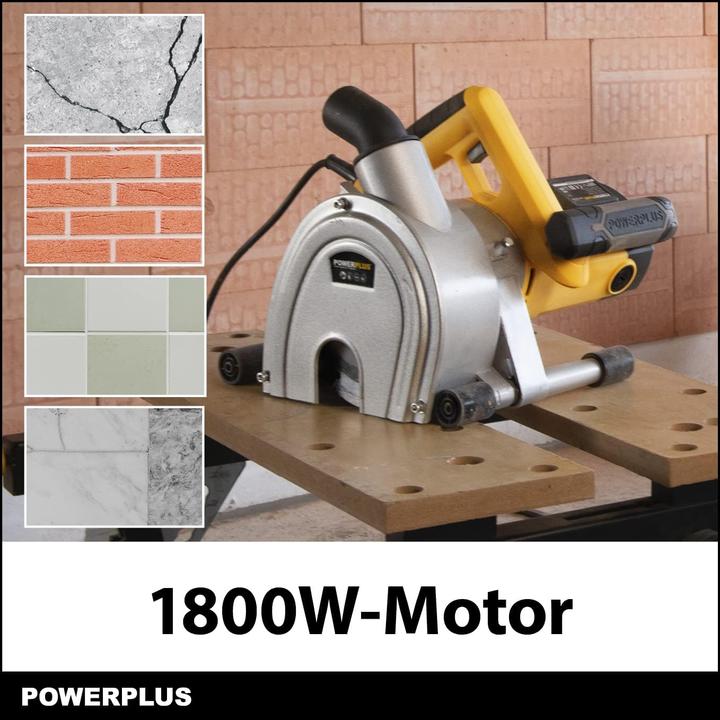 Actual product image Powerplus Wall groover 1800W Ø 150mm - 2 Acc.