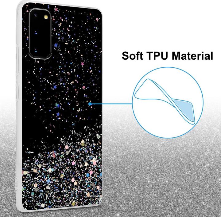 Actual product image Cadorabo TPU cover sparkling glitter (Samsung Galaxy S20)