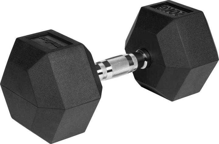 Actual product image Rebel Rubberised cast iron dumbbell HEX 20 kg ACTIVE