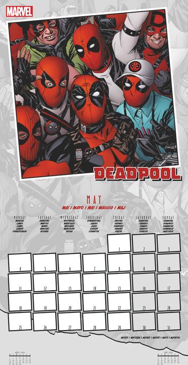 Image du produit Pyramid Marvel Deadpool Square Calendar 2026 30x30 (30 x 30 cm)