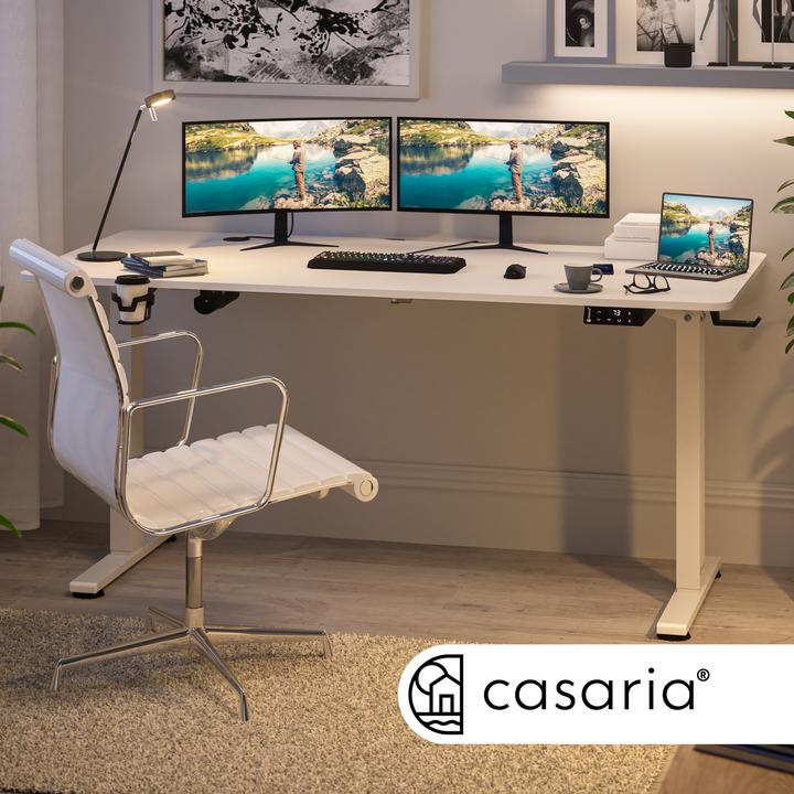 Actual product image Casaria Desk with adjustable height (140 x 60 x 118 cm)