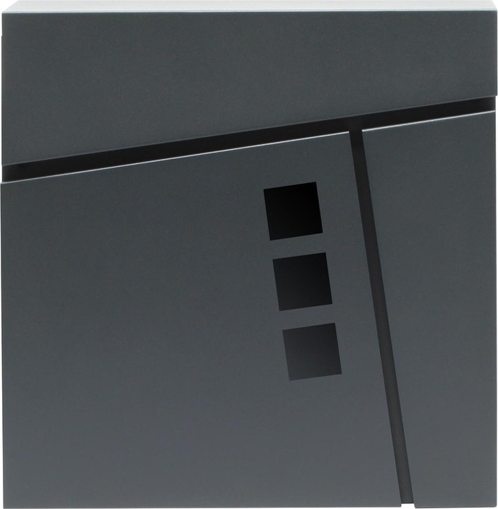 Image du produit Wiltec Boite lettres moderne Design V24 Anthracite Fixation murale revêtue poudre Compartiment journal