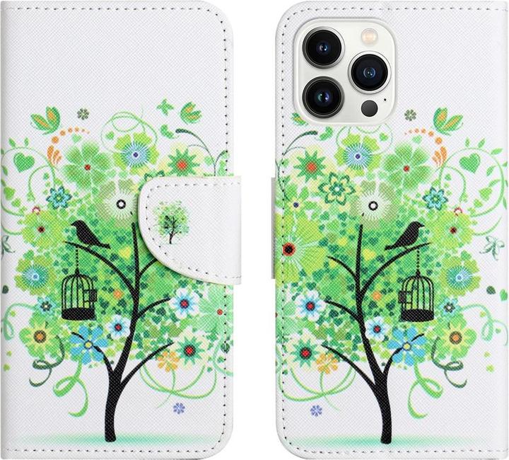 Immagine prodotto Ueli Express Custodia a libro per iPhone 15 Pro Max con tasca per carte di credito Verde Albero (Apple iPhone 15 Pro Max)