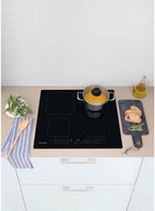 Actual product image Indesit IB 65B60 NE Black Integrated 59 cm Zone Induction Hob 4 Zone(s) (59 cm, Induction hob)