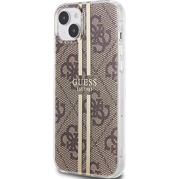 Thumbnail - Guess GUHCP15MH4PSEGW iPhone 15 Plus / 14 Plus 6.7" brązowy/brown hardcase IML 4G Gold Stripe (Apple iPhone 15 Plus), Sm...