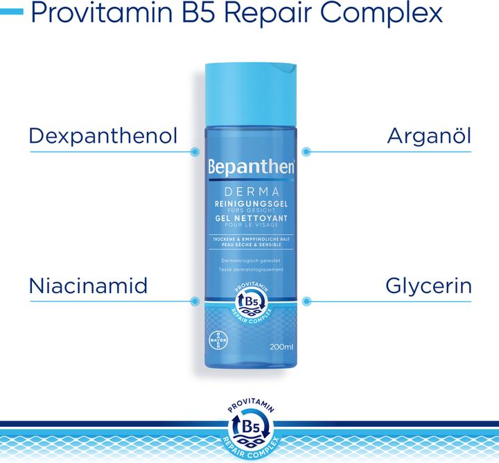 Actual product image Bepanthen Derma Cleansing gel for the face (Cleansing gel, 200 ml)
