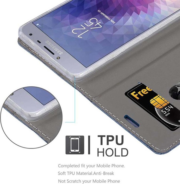 Produktbild Cadorabo Book Jeans Optik Cover (Samsung Galaxy J4 (2018))