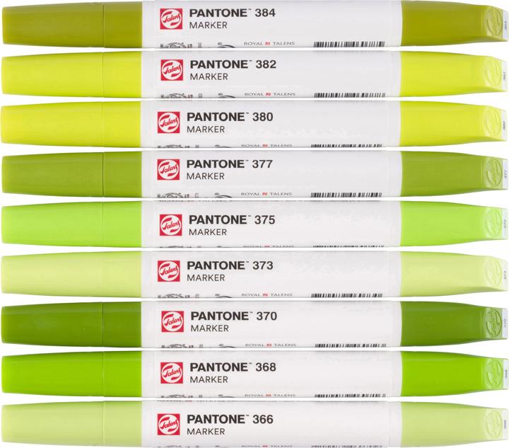 Produktbild Talens Pantone Marker Set 9x Gelb/Grün, Strichstärke: Keine (9x)