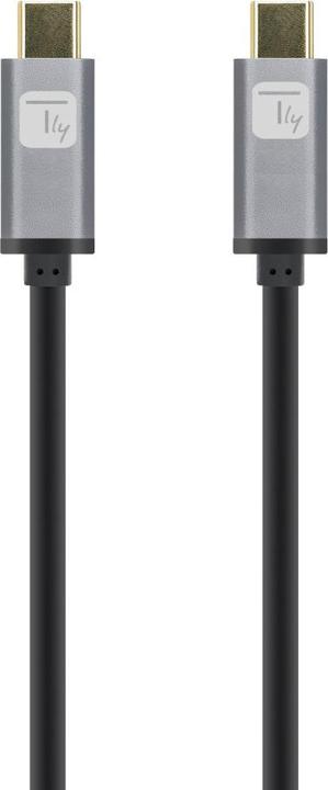 Produktbild Techly USB3.2 Gen.2 Kabel Stecker Typ-C - Stecker USB Typ-C Schwarz 1m (1 m, USB 3.2 Gen 1, 100 W)