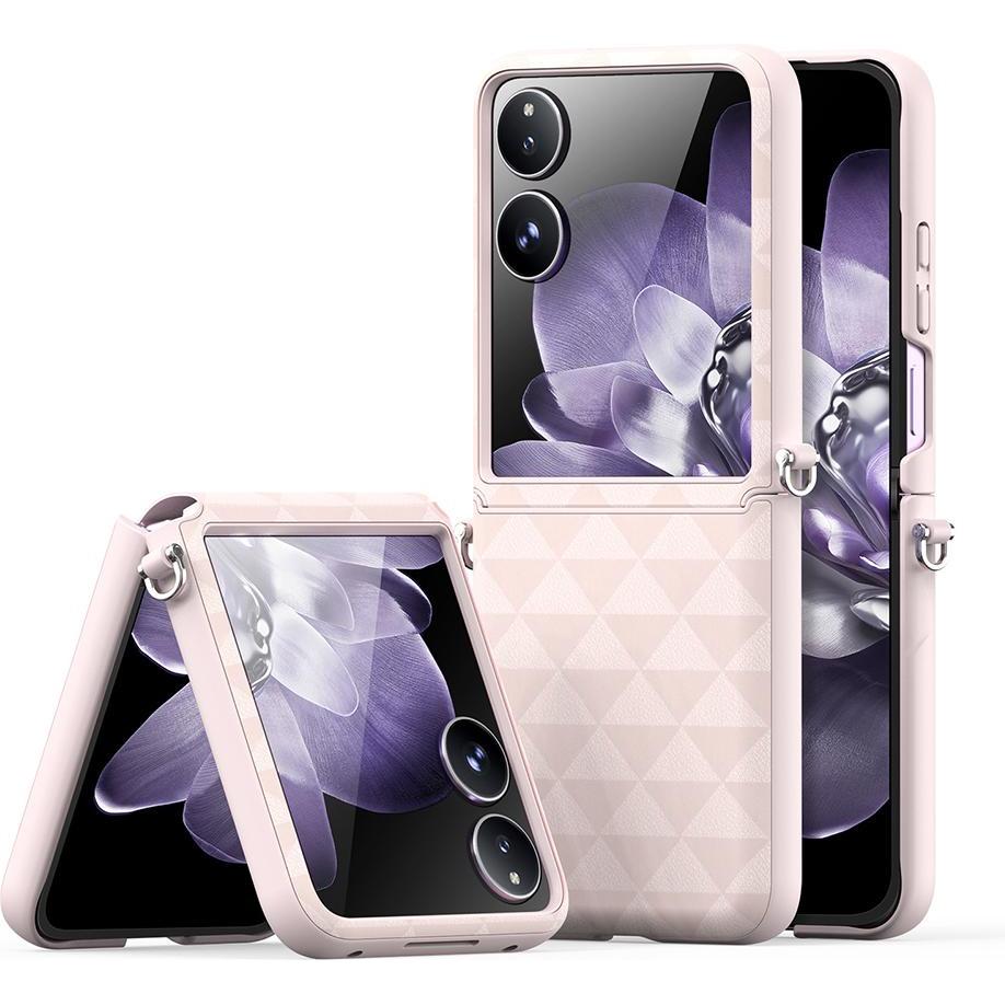 Dux Ducis Fitt Series Leder Hardcase Hülle (Xiaomi MIX Flip), Smartphone Hülle, Rosa