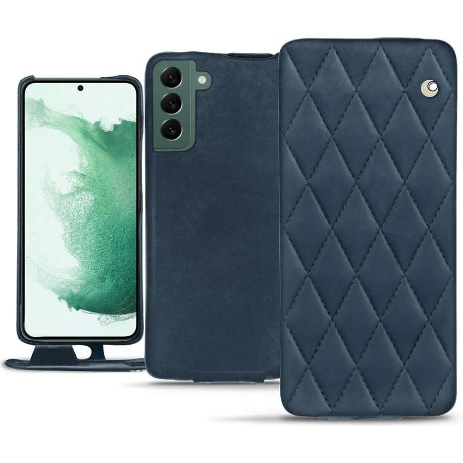 Noreve Lederschutzhülle vertikal (Samsung Galaxy S22+ 5G), Smartphone Hülle, Blau