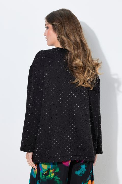 Produktbild Miamoda Sweatshirt, Boxy Fit, Scuba-Sweat, Glitzersteinchen (54)