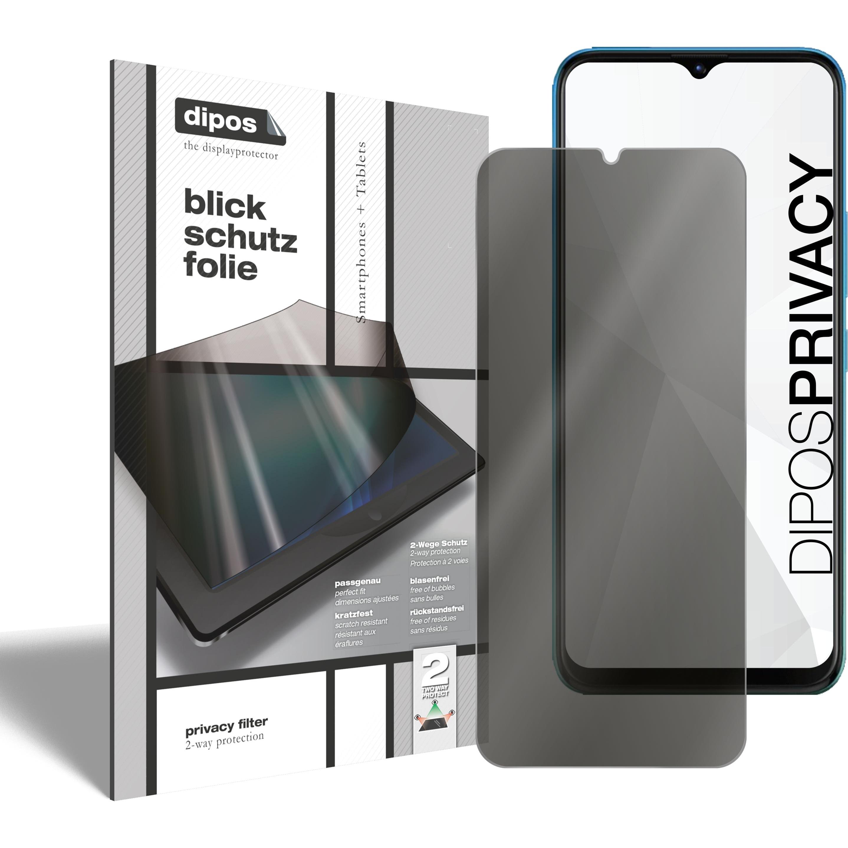 Dipos Blickschutzfolie 2-Way Anti-Shock (2 Stück, Tecno Pop 5X), Smartphone Schutzfolie, Transparent
