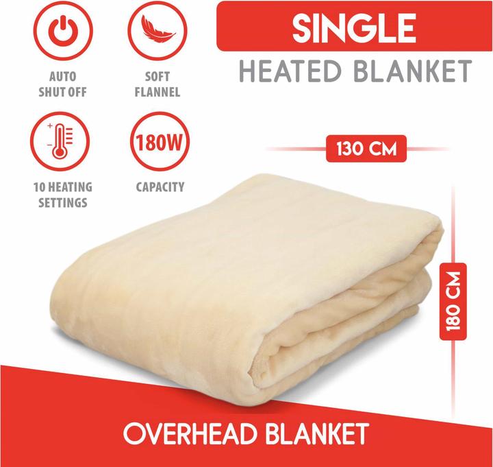 Produktbild alpina Blanket heated ivory180w PES (180 x 130 cm)