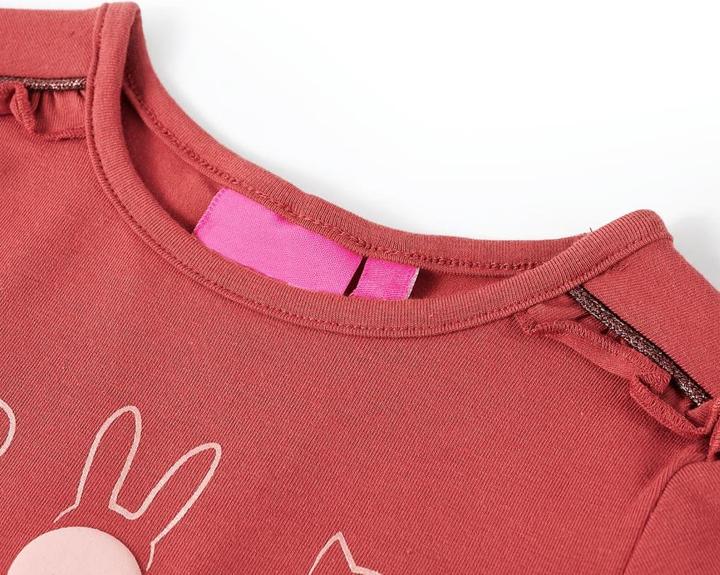 Produktbild vidaXL Kinder-Langarmshirt Dunkelrosa 140,Material: 95 % Baumwolle (140)