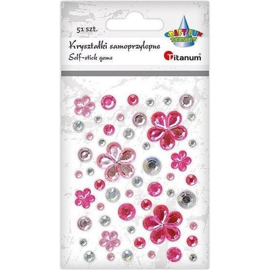 Titanum Selbstklebende Kristalle Blumen Mix 53 Stk