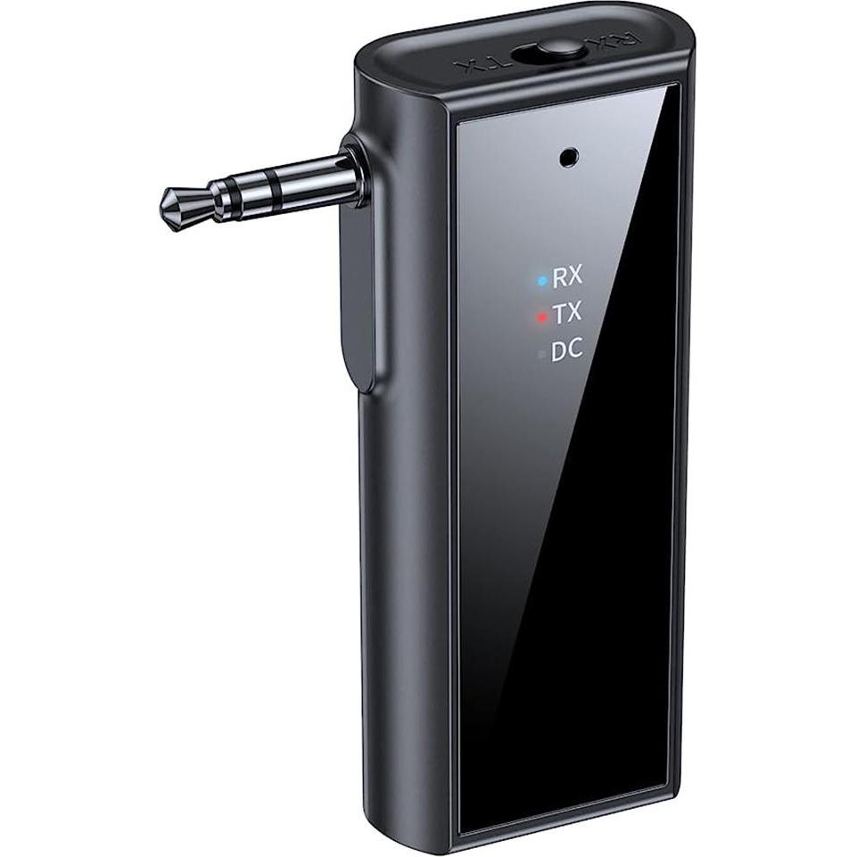 Yesido - Audio Adapter (YAU41) - Handsfree Call, TF Card - Black (Trasmettitore e ricevitore), Adattatore audio Bluetooth, Nero