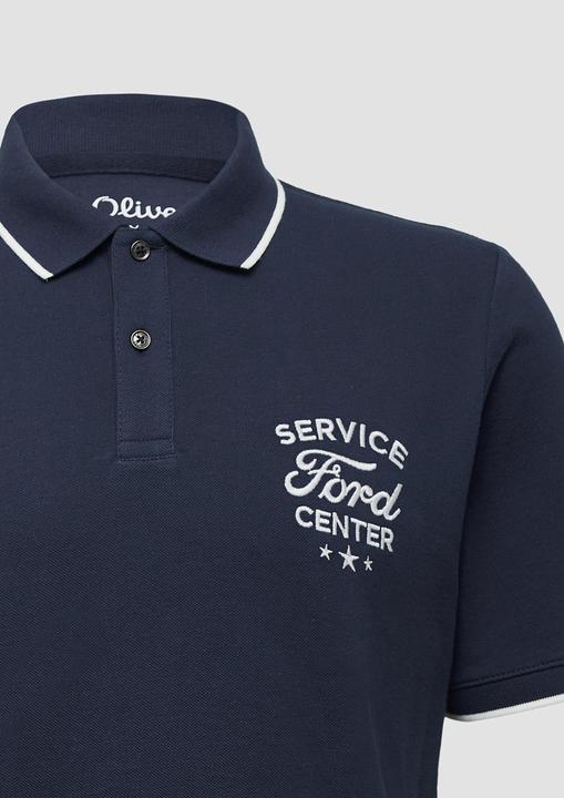 Produktbild S.Oliver Polo-Shirt Poloshirt aus Piqué mit Stickerei und Ford®-Artwork (L)